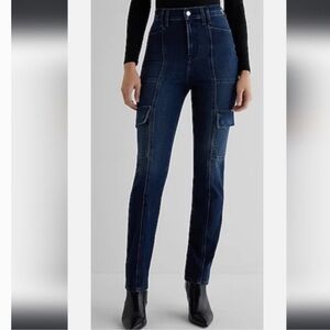 Express Women's Slim Jeans in Dark Blue